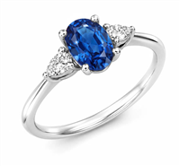 Anillo Mujer in Oro blanco Zaffiri+Diamanti AN-2204-129Z
